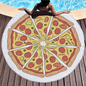 Fruit round beach mat (Option: APizza)