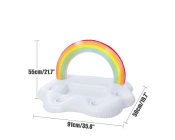 Gay Pride Rainbow Inflatable Pool Float Cooler (Option: Rainbow B)