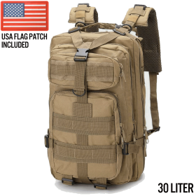 XG-MB30 - Small Tactical Backpack Survival Assault Bag 30 Liter (Product Color: Khaki)