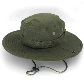 Military Wide Brim Boonie Bucket Hat (Product Color: Army Green)